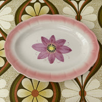 Pink IRONSTONE Japan Vintage Plate Entertaining