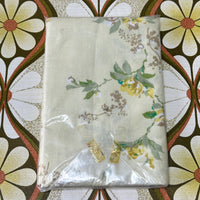 PAIR of Vintage Cotton Pillow Cases Yellow Floral Print