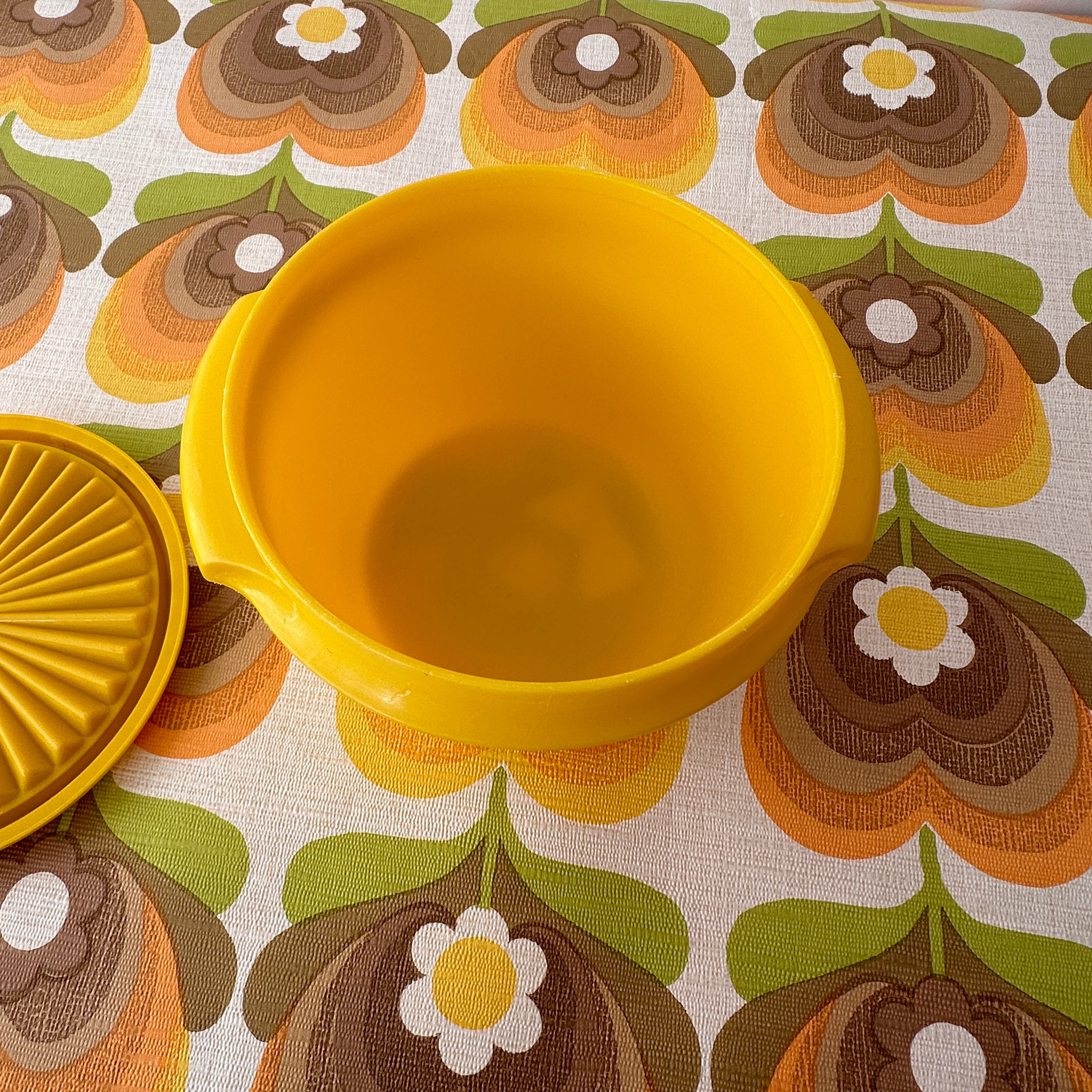 Yellow RETRO Tupperware Container Small