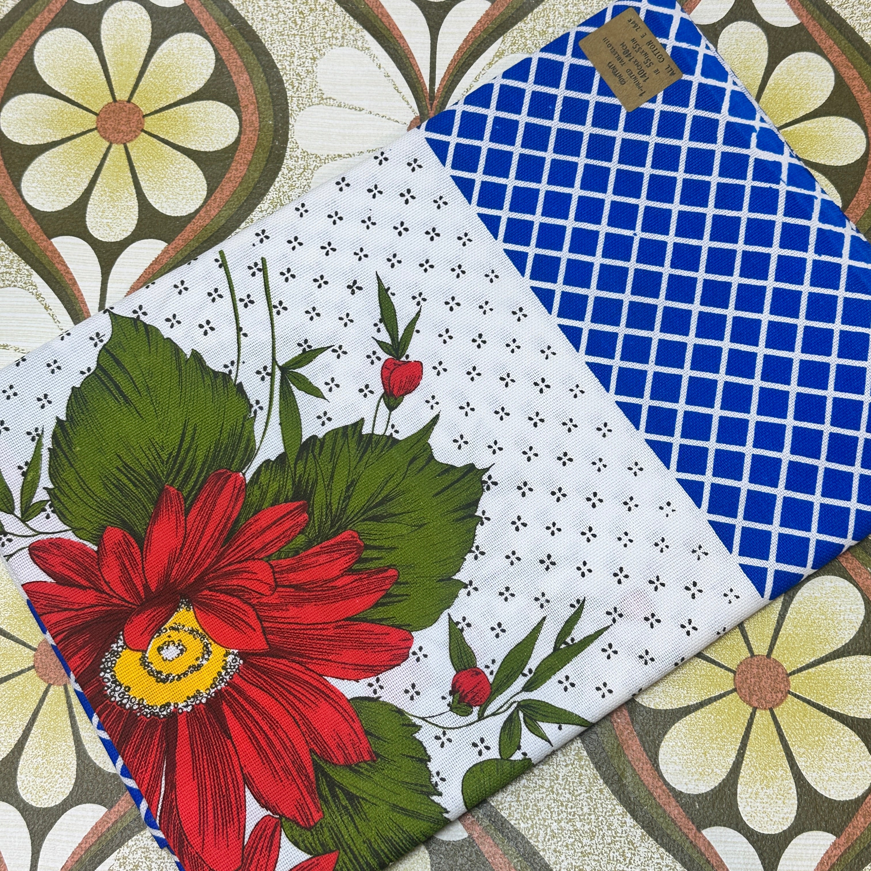 New Old Stock Cotton Tablecloth W Tags