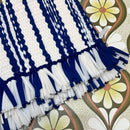 Handmade Navy & Cream Door Mat Rug