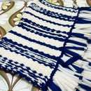 Handmade Navy & Cream Door Mat Rug