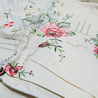 New Cotton Tablecloth W Matching Napkins Serviettes Vintage UNUSED