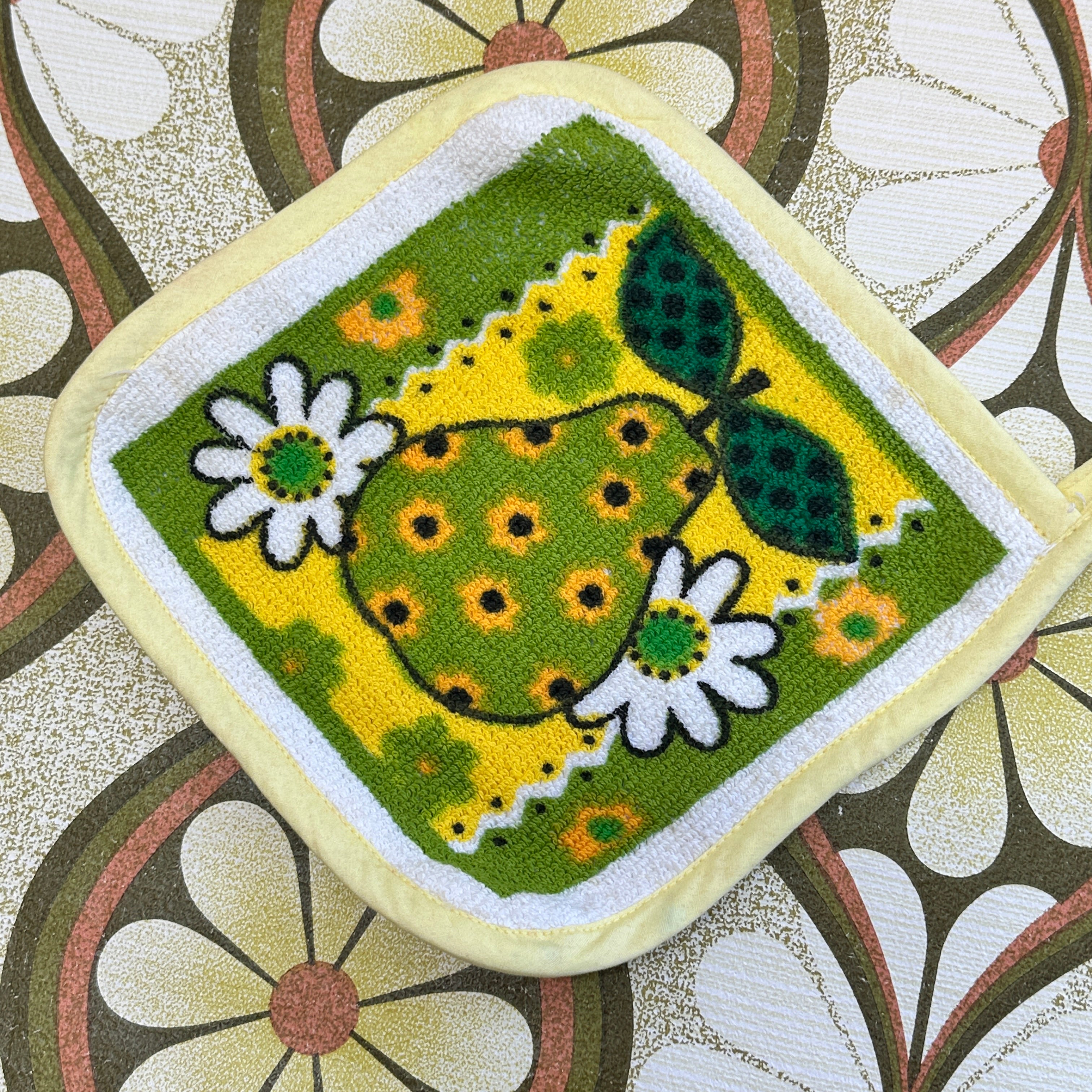 Cotton Retro Pot Holder UNUSED