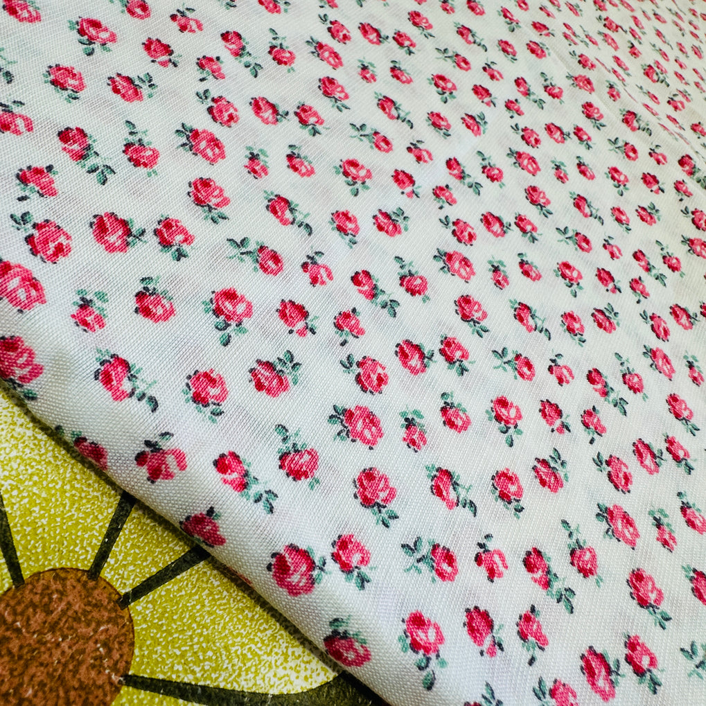 100cms Miniature Cotton Floral Remnant Vintage