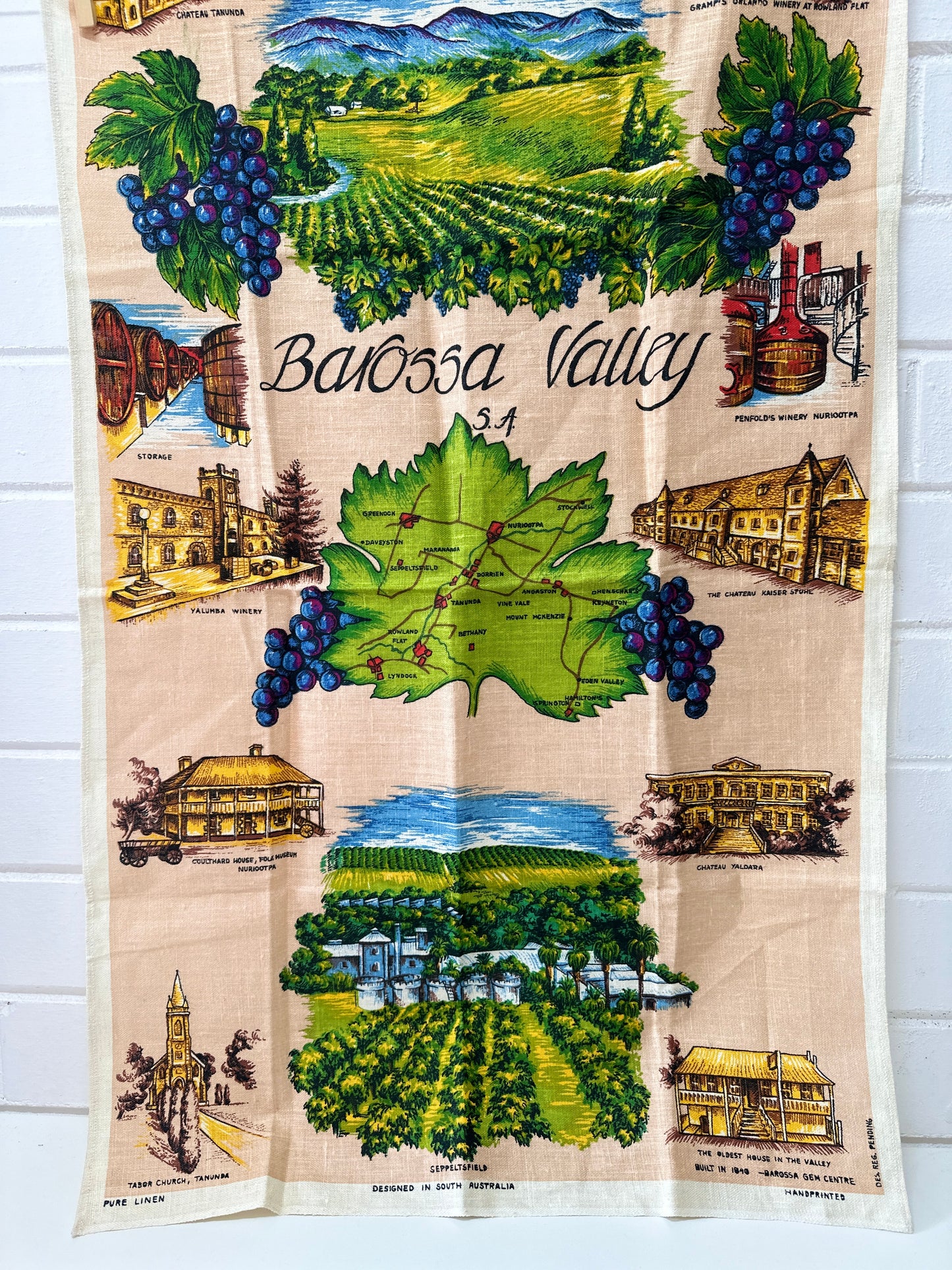 UNUSED Barossa Valley Linen Tea Towel