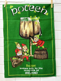 UNUSED Irish Cotton Tea Towel Vintage