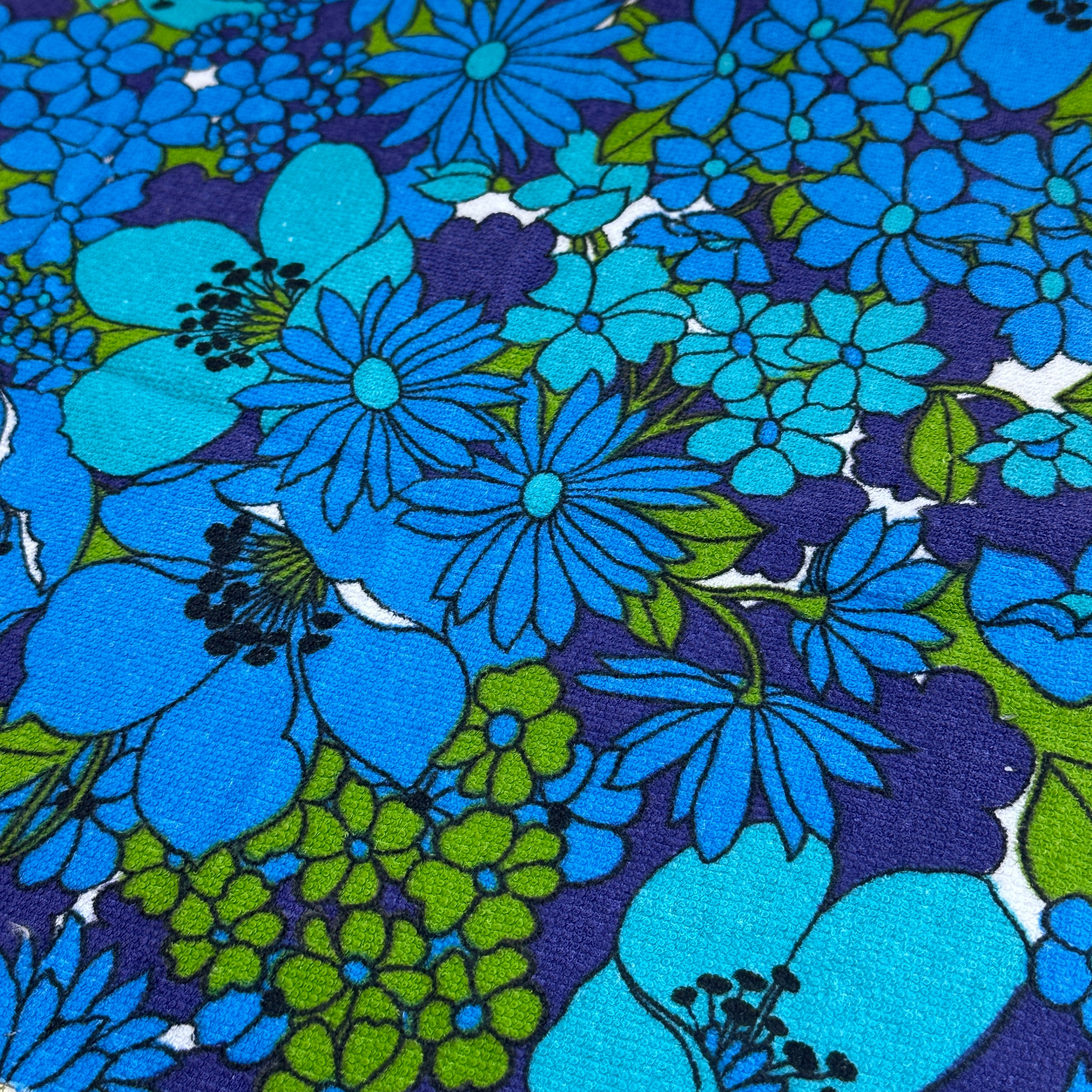 Vintage Fabric Towelling RETRO Remnant