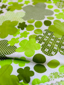 Vintage Green Retro Round Tablecloth