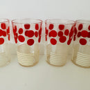 FUN Polka Dot Vintage Glasses SET of FOUR