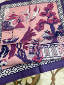 Unused Vintage Asian Inspired Tea Towel