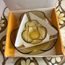 Boxed Vintage Chip & Dip Set GLASS