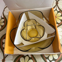 Boxed Vintage Chip & Dip Set GLASS
