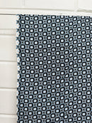 200cms Blue & Black Cotton Fabric