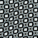 200cms Blue & Black Cotton Fabric