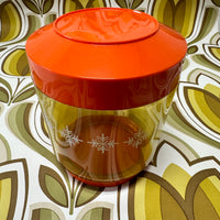 RETRO Plastic Orange Biscuit JAR