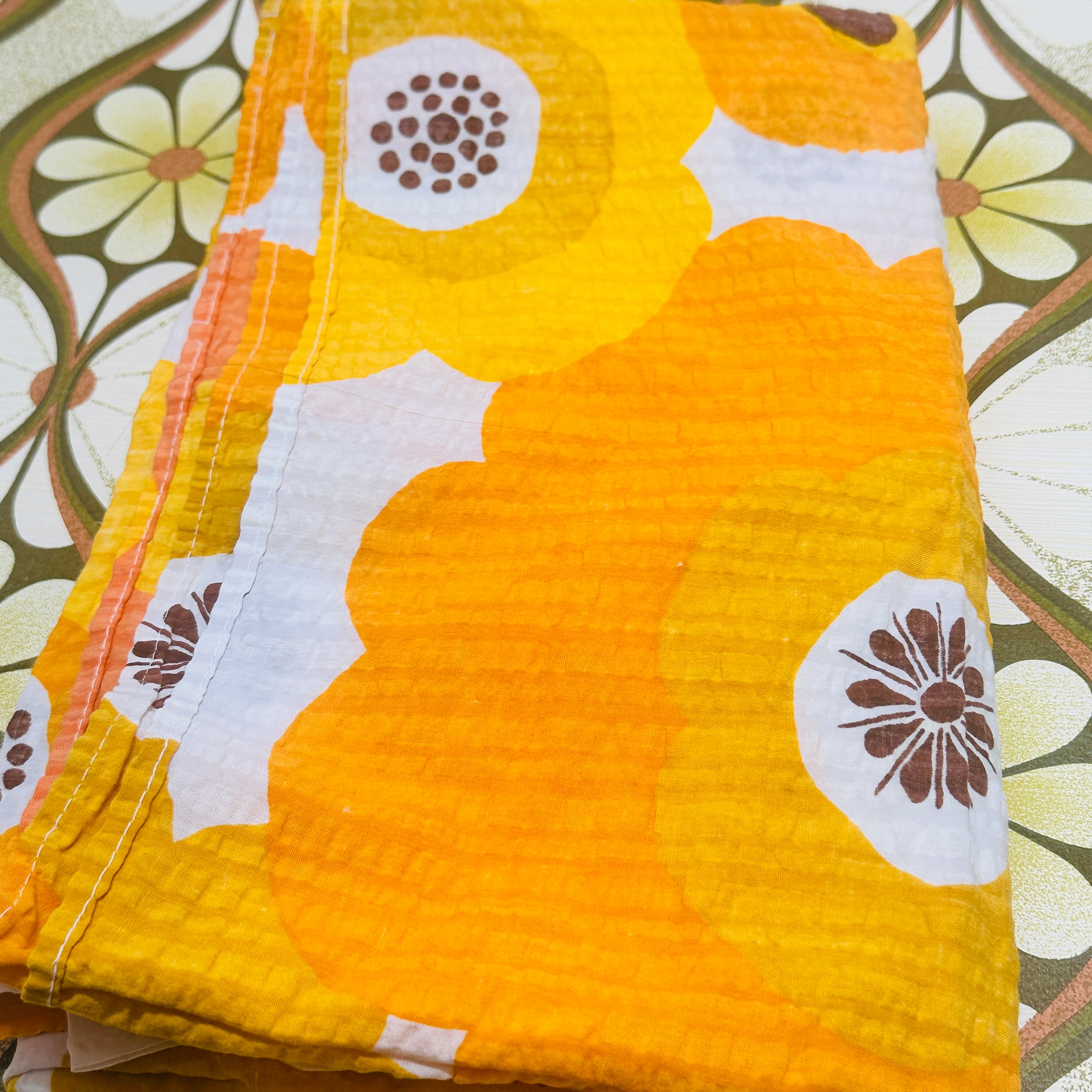 180cms Up Cycle Tablecloth RETRO Fabric