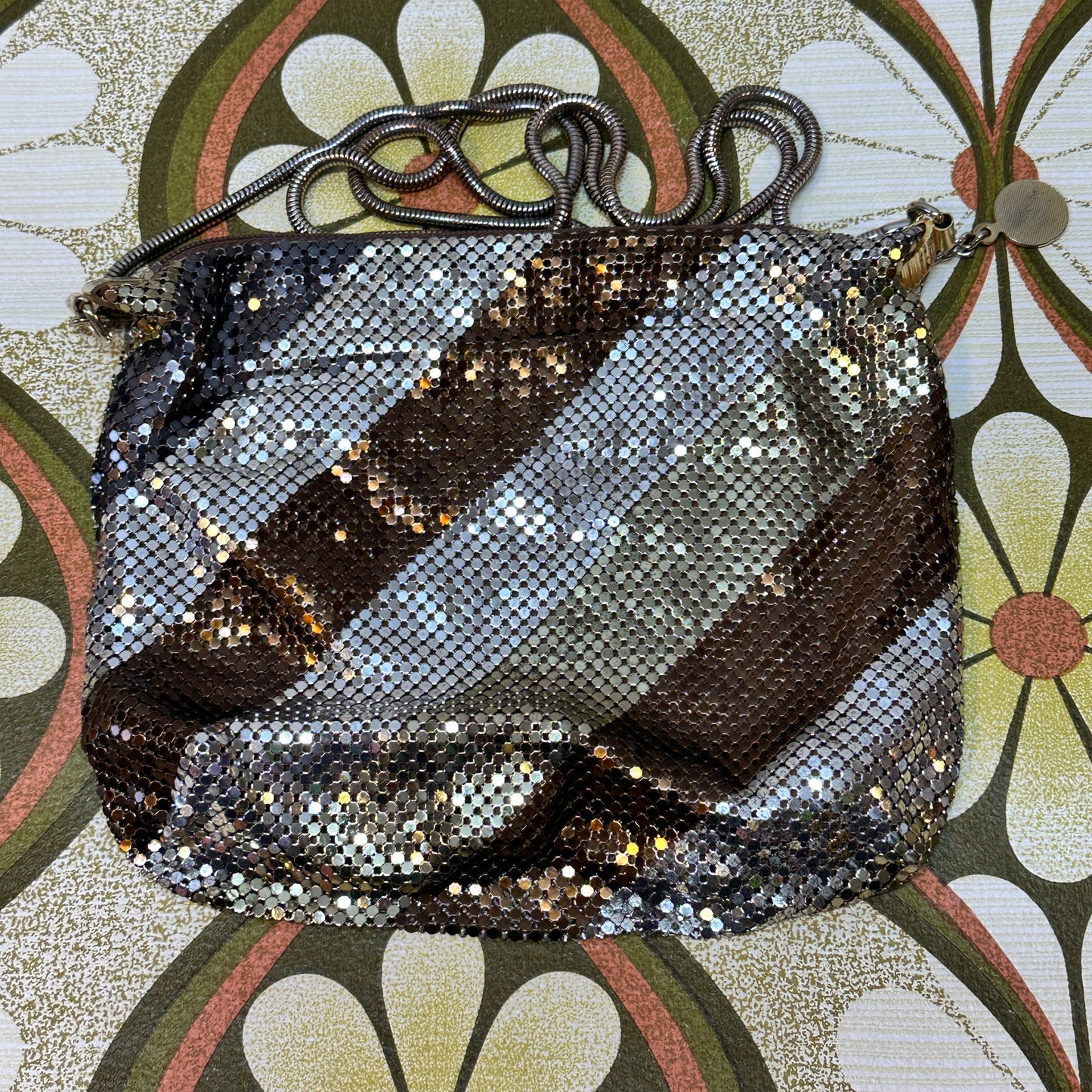 Vintage GOLDCREST Mesh Two Tone Handbag DISCO