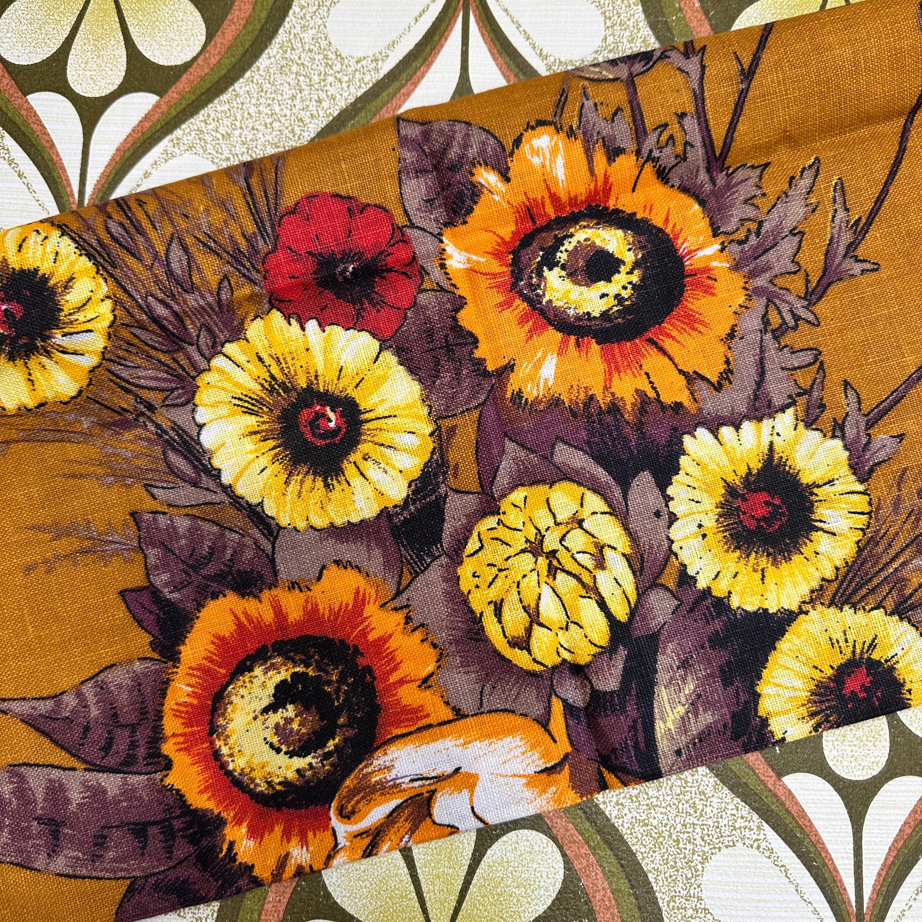 LAMONT Vintage UNUSED Tea Towel FLORAL