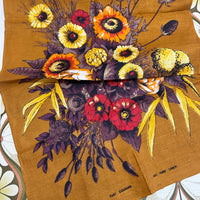 LAMONT Vintage UNUSED Tea Towel FLORAL