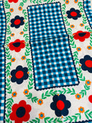 RETRO Vintage UNUSED Tea Towel FLORAL