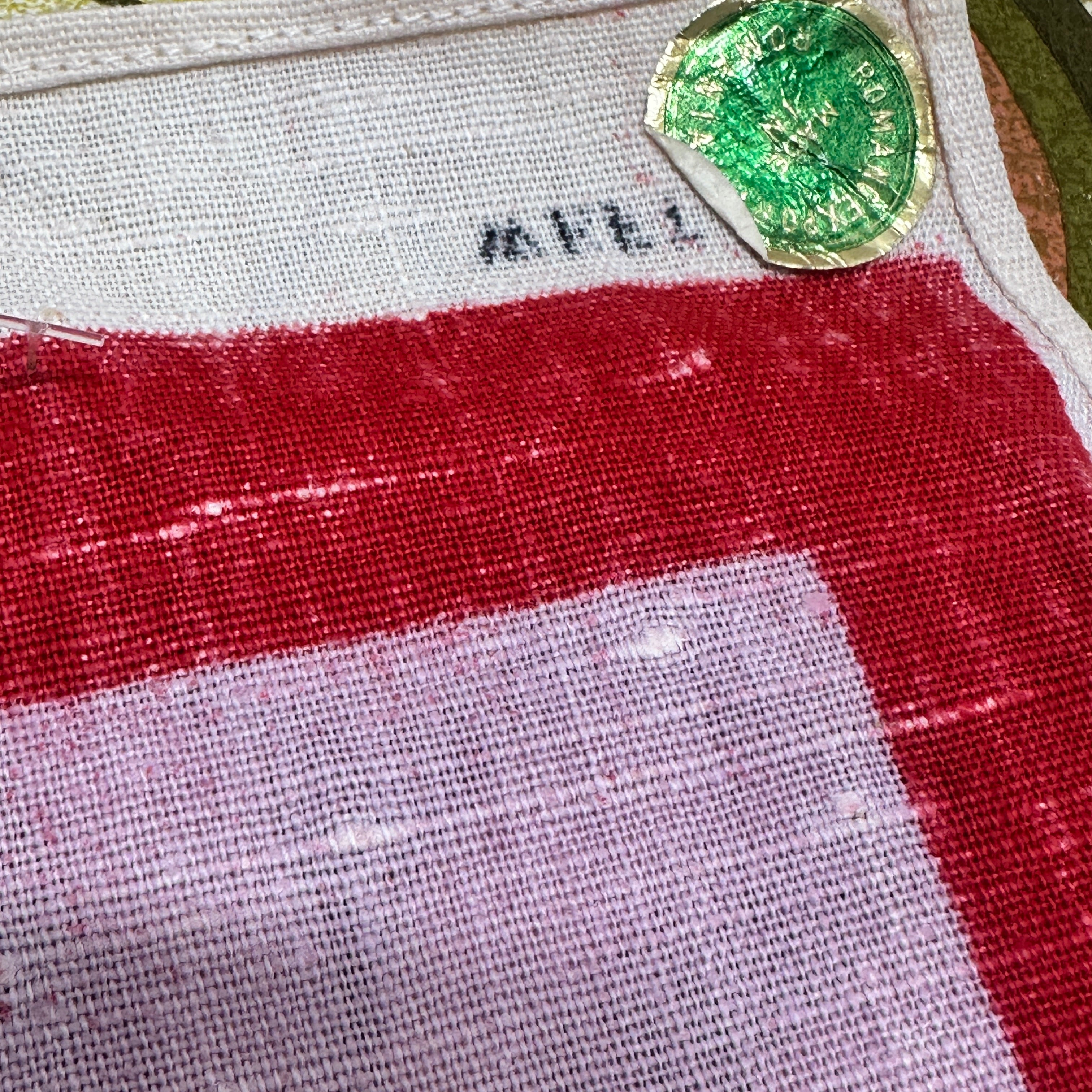 Unused Linen Cotton Floral Tea Towel