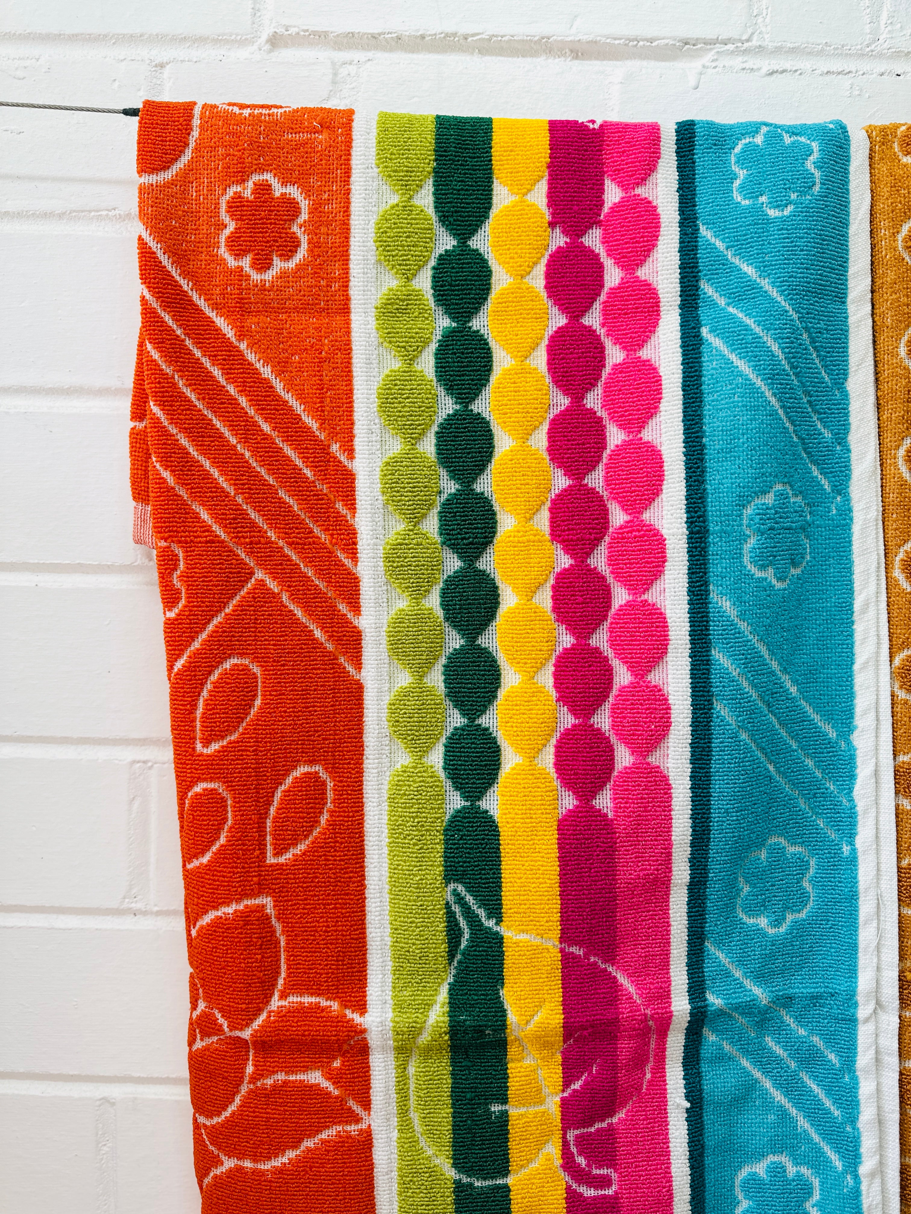 Bright Funky Bath Towel Multi Coloured