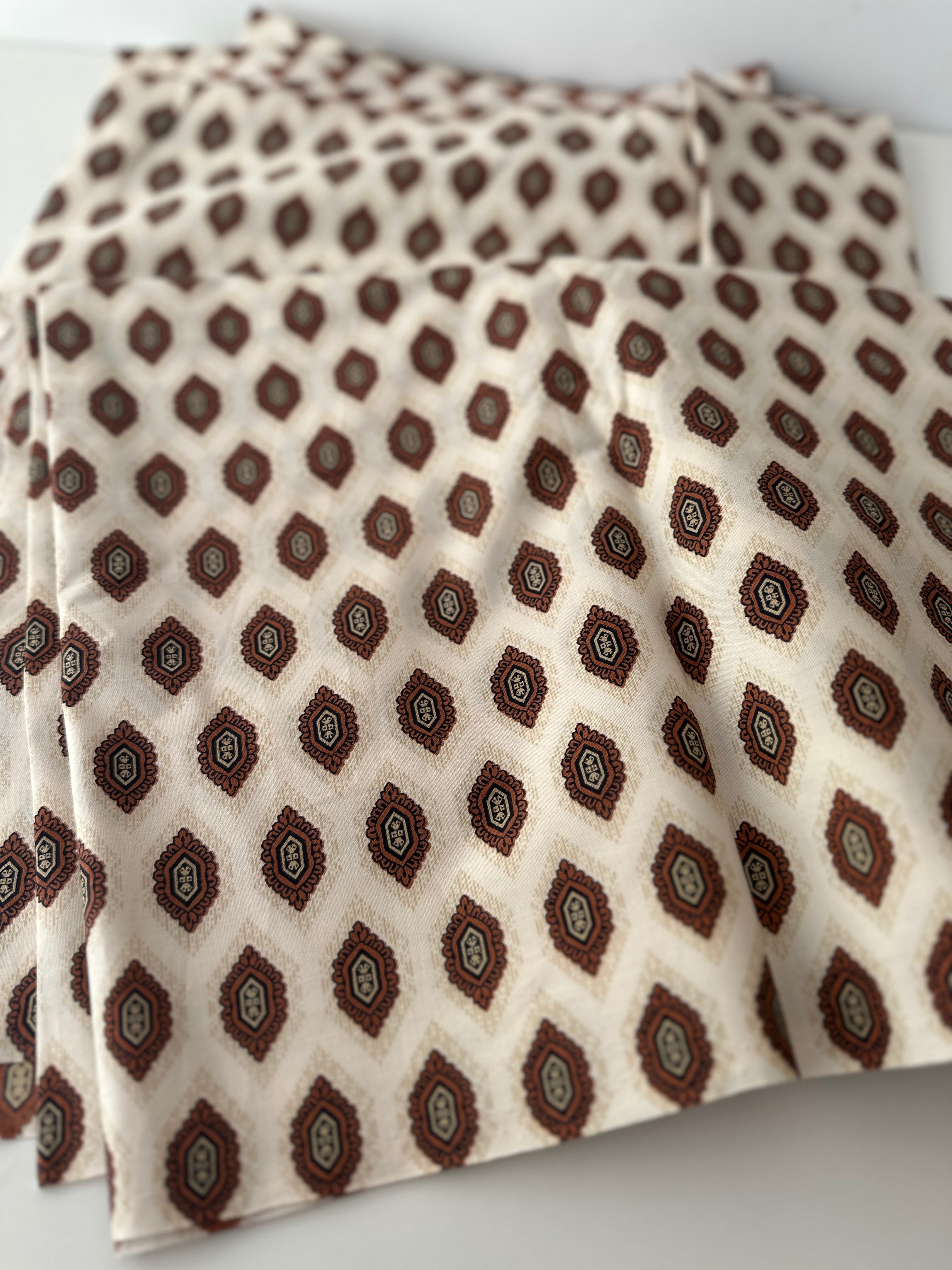 300cms Funky Vintage Brown Fabric