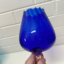 EMPOLI Cobalt Blue Glass Candy Dish Brandy Balloon