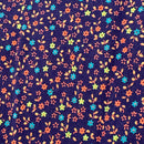 220cms Quality Vintage Navy Blue Floral Fabric Cotton