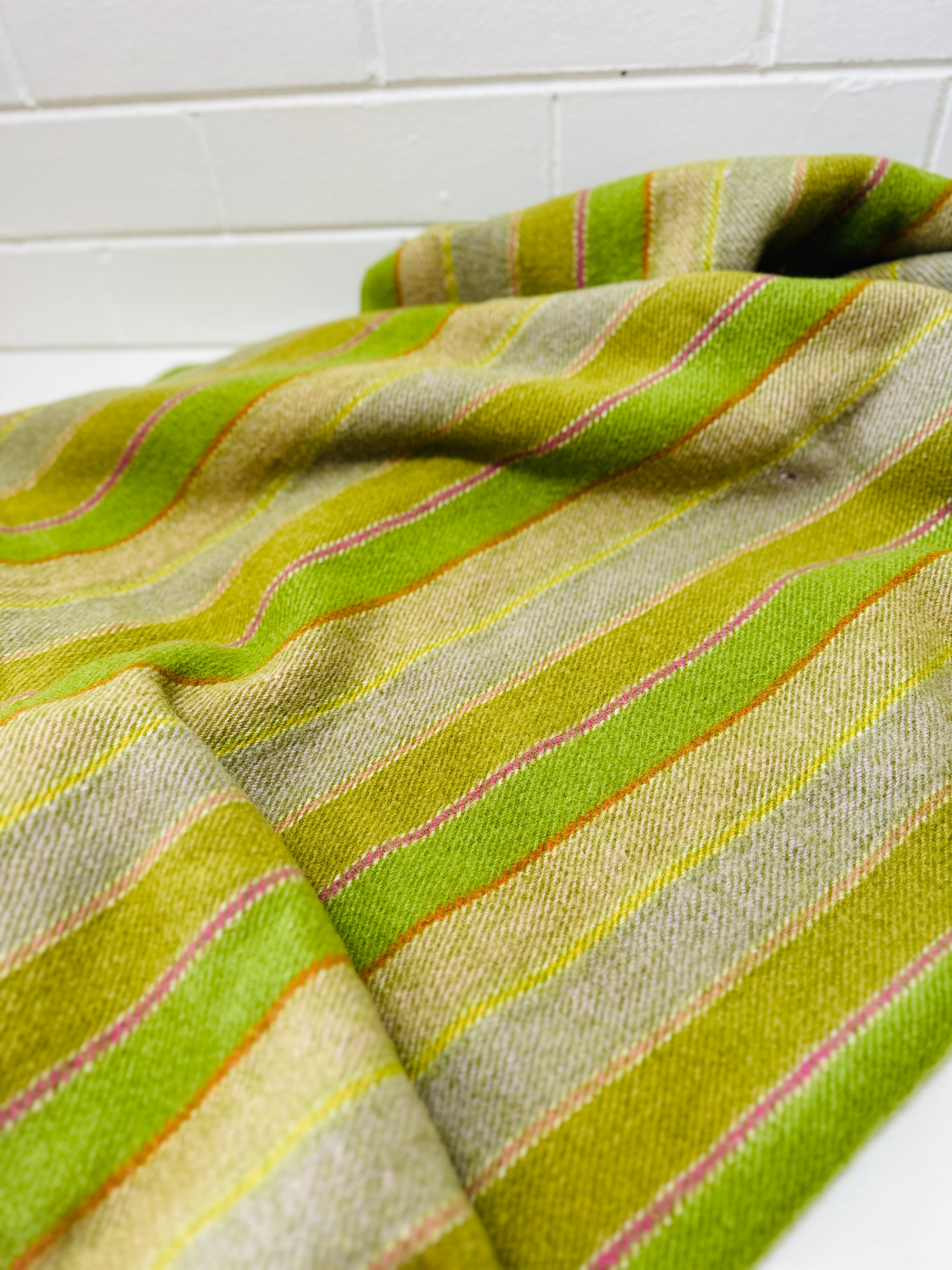 Vintage Green Wool CUTTER Blanket