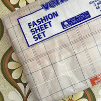 Venture Vintage Queen Sheet Set 100% Cotton Brown