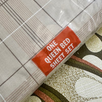 Venture Vintage Queen Sheet Set 100% Cotton Brown