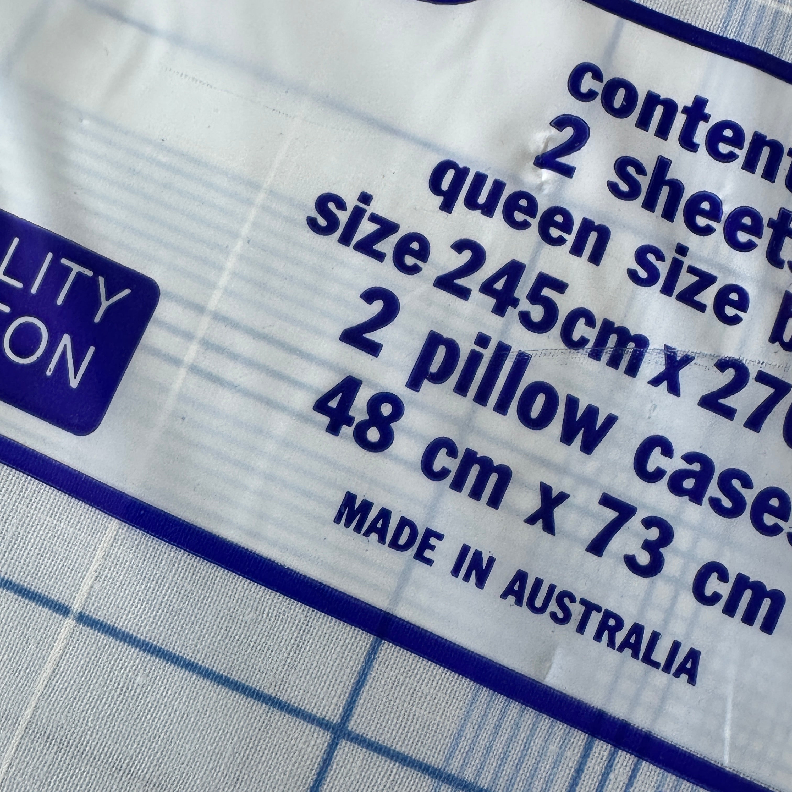 Venture Vintage Queen Sheet Set 100% Cotton