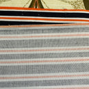 200cms Thick Orange & Blue Cotton Fabric