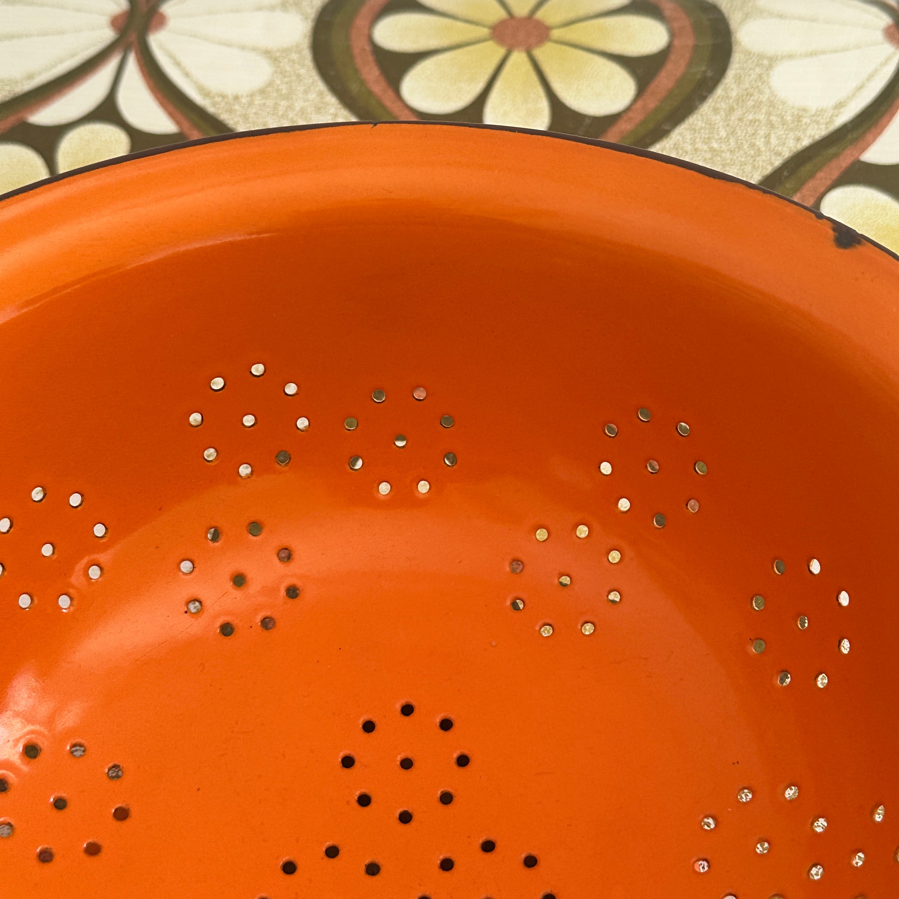 Vintage Cast Iron Colander Made in Poland