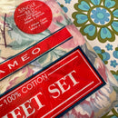 Vintage CAMEO Sheet SET Pillow Cases Two Flat Sheets