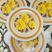 Set of FOUR Retro Plastic Plates Artisan Ware