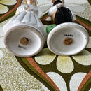 Retro NIKONIKO Japan Turnabout Before & After Married Couple Salt & Pepper