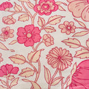 110cms Vintage Bright Pink Floral Cotton Fabric