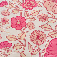 110cms Vintage Bright Pink Floral Cotton Fabric