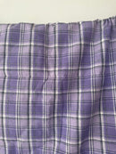 580cms HUGE Lot of Purple Checked Cotton Fabric