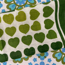 Wicked Green Hearts UNUSED Retro Tea Towel