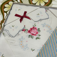 Embroidered Tablecloth VINTAGE Boxed