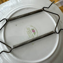 PRETTY Vintage Apricot Floral Plate Ready to Hang
