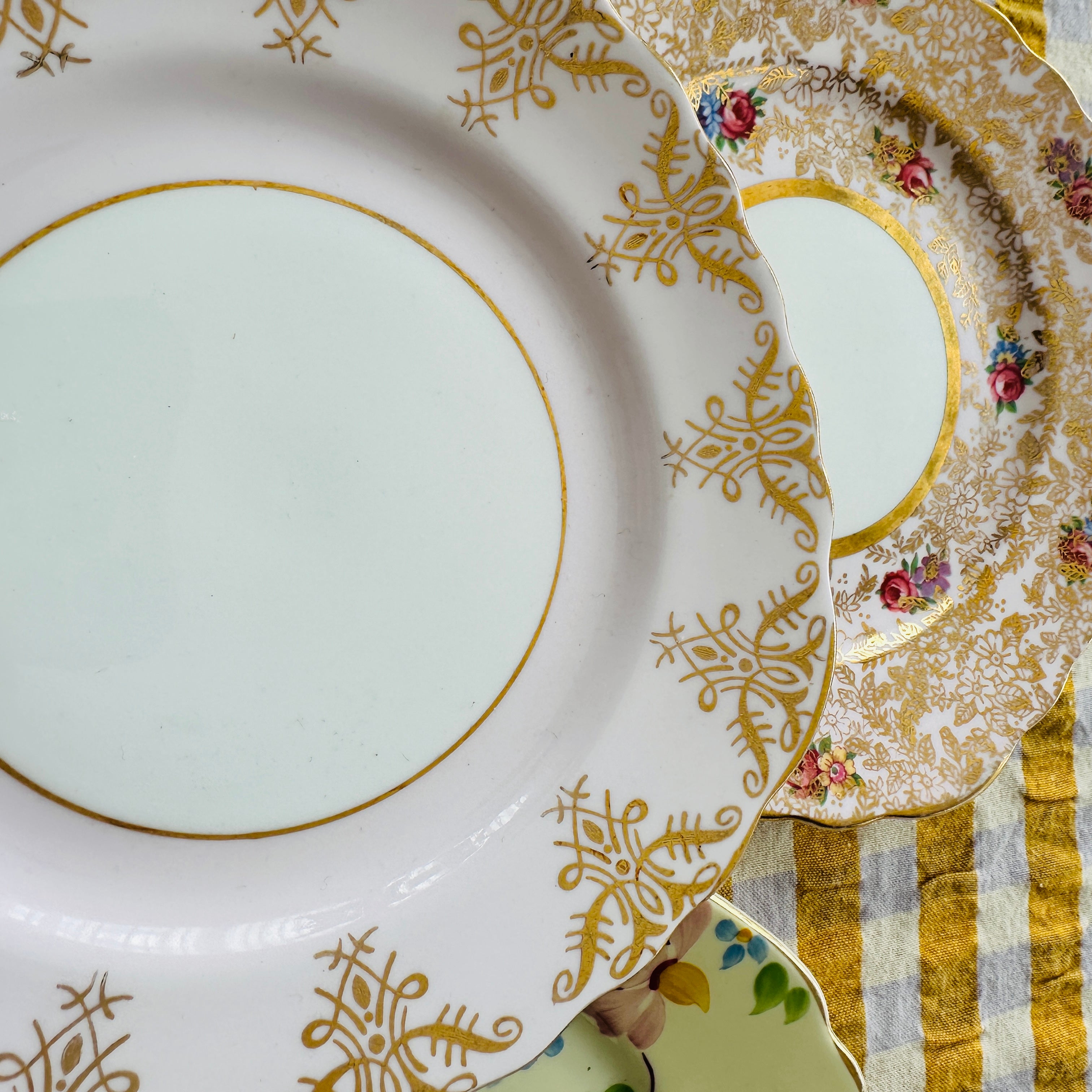 PRETTY in Pink Vintage Apricot Floral Plate