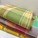 Beautiful Green WOOL Blanket Vintage