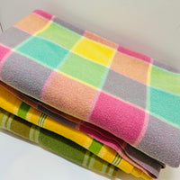 Beautiful Pinks WOOL Blanket Vintage