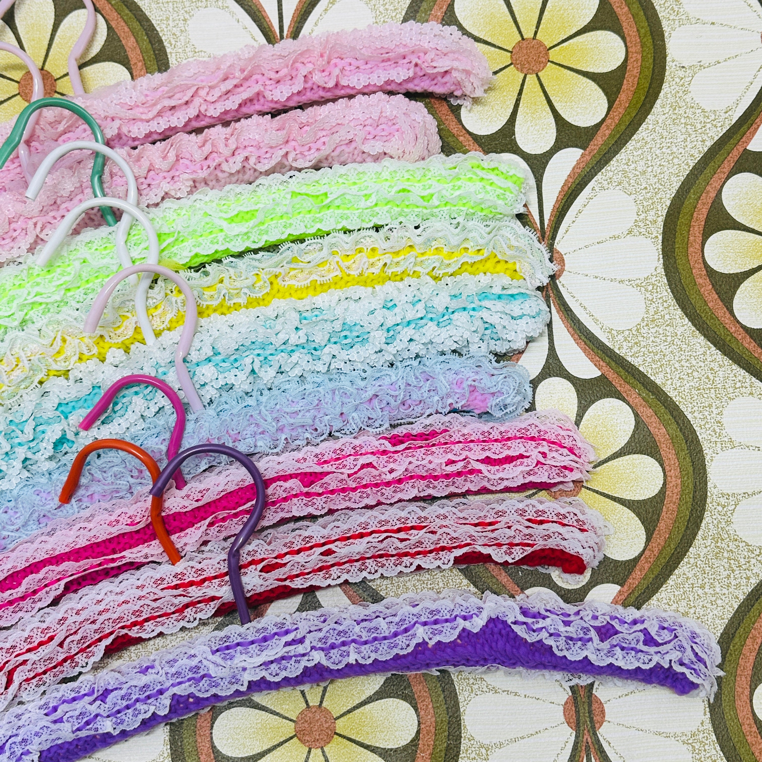 Large Lot of Handmade Vintage Coat Hangers