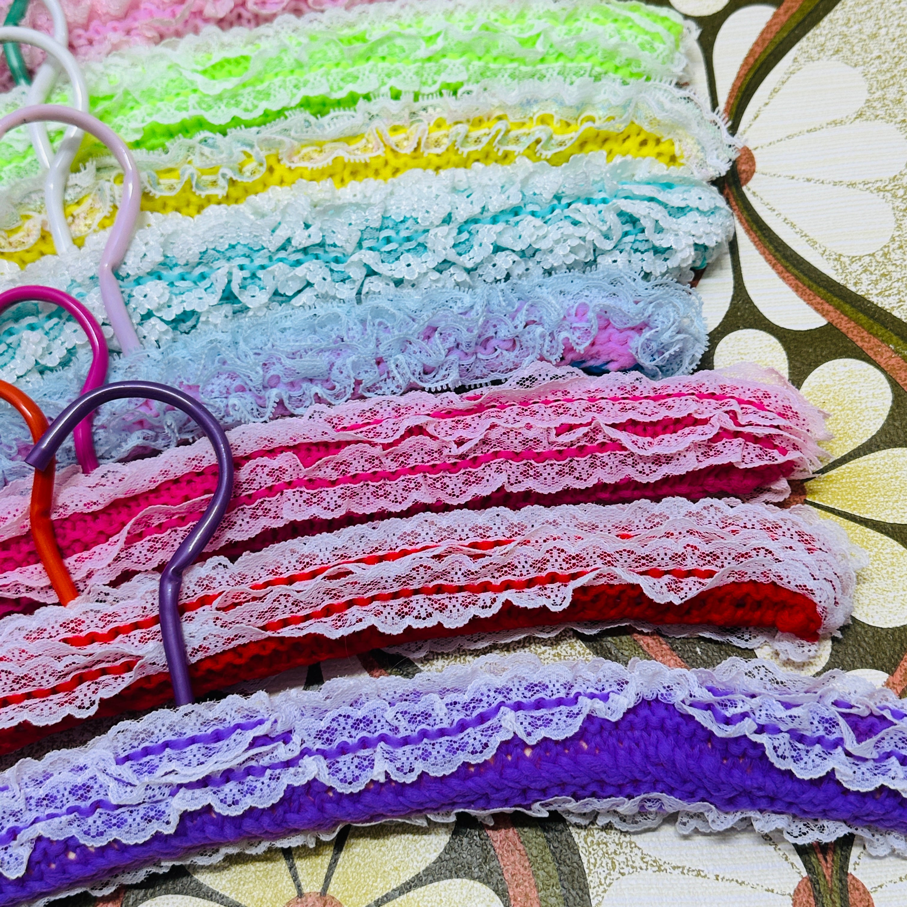 Large Lot of Handmade Vintage Coat Hangers